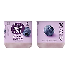 Dannon Light + Fit Brilliant Blueberry Nonfat Yogurt, 5.3 oz, 4 count