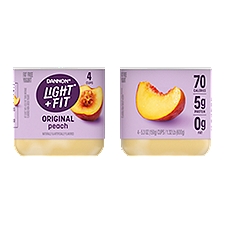 Dannon Light + Fit Playful Peach Nonfat Yogurt, 5.3 oz, 4 count
