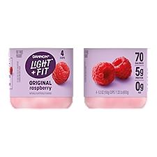 Dannon Light + Fit Original Radiant Raspberry Nonfat Yogurt, 5.3 oz, 4 count