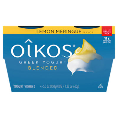 Oikos Lemon Meringue Flavor Yogurt, 5.3 oz, 4 count