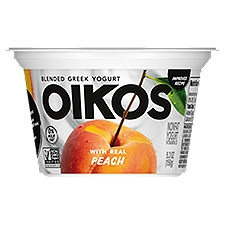 Oikos Blended Greek Nonfat Yogurt with Real Peach, 5.3 oz