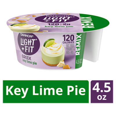 Dannon Light + Fit Remix Greek Key Lime Pie Fat Free Yogurt & Mix-Ins, 4.5 oz