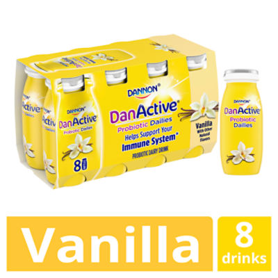 DanActive Probiotic Dailies Vanilla Dairy Drink, 3.1 Oz., 8 Count