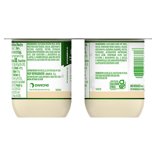 Activia Nonfat Probiotic Vanilla Yogurt