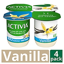 Activia Vanilla Nonfat Yogurt, 4 oz, 4 count