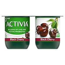 Activia Black Cherry Lowfat Yogurt, 4 oz, 4 count