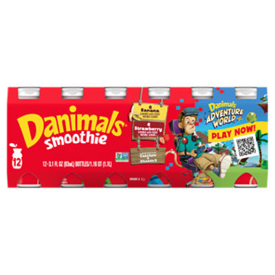 Dannon Danimals Smoothies, 6 Pack, Cotton Candy