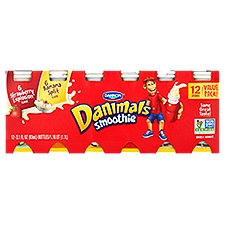 Danimals Smoothie, Strawberry Explosion and Banana Split Flavor, 12 Each