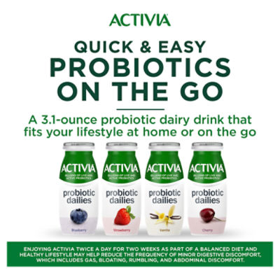 Activia Probiotic Dailies Strawberry Yogurt Drink, 3.1 Oz., 8 Count