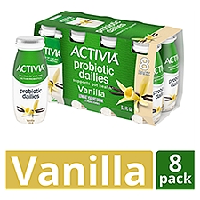 Activia Vanilla Lowfat Yogurt Drink, 3.1 fl oz, 8 count