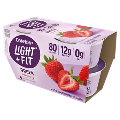 Light + Fit Nonfat Gluten-Free Strawberry Greek Yogurt, 5.3 Oz