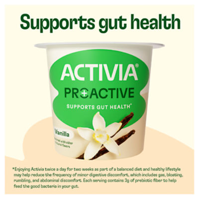 Activia Proactive Vanilla Low Fat Yogurt, 5.3 oz, 4 count