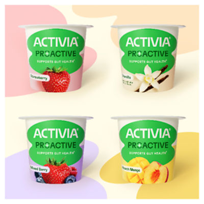 Activia Proactive Vanilla Low Fat Yogurt, 5.3 oz, 4 count