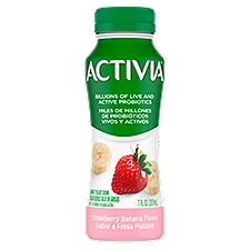 Dannon Activia Drink Strawberry Banana, 7 Fluid ounce