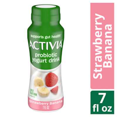 Activia Strawberry Banana Probiotic Lowfat Yogurt Drink, Probiotic Yogurt Drink, 7 FL ounce