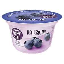 Dannon Light + Fit Greek Blueberry Nonfat Yogurt, 5.3 oz