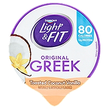 Dannon Light + Fit Greek Toasted Coconut Vanilla Nonfat Yogurt, 5.3 oz