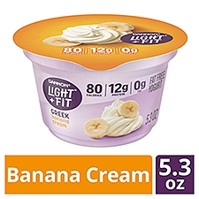 Dannon Light + Fit Greek Banana Cream Nonfat Yogurt, 5.3 oz