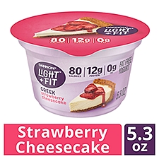 Dannon Light + Fit Greek Strawberry Cheesecake Nonfat Yogurt, 5.3 oz