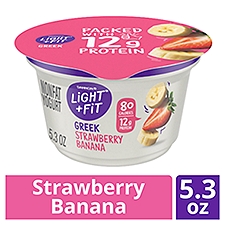 Dannon Light + Fit Greek Strawberry Banana Nonfat Yogurt, 5.3 oz