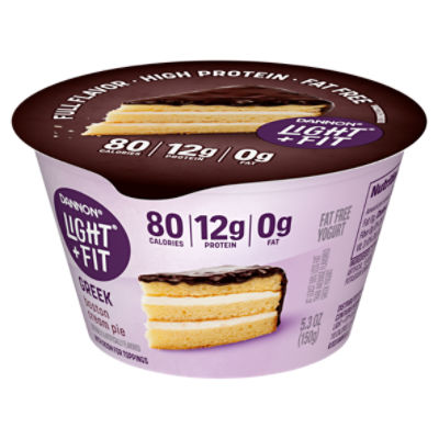 Dannon Light + Fit Boston Cream Pie Greek Nonfat Yogurt, 5.3 ounce Yogurt Cup