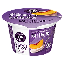  Dannon Light + Fit Peach Flavored Yogurt, 5.3 oz