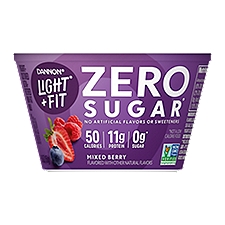 Light + Fit Zero Sugar Mixed Berry Flavored Yogurt, 5.3 oz
