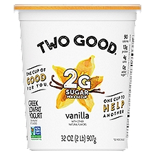 Two Good Vanilla, Greek Lowfat Yogurt, 32 Ounce