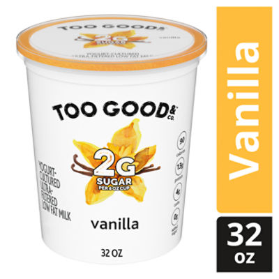Too Good & Co. Vanilla Yogurt-Cultured Ultra-Filtered Low Fat Milk, 32 oz