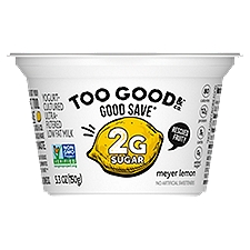 Too Good & Co. Good Save Meyer Lemon Lower Sugar, Low Fat Greek Yogurt Cultured Product, 5.3 ounce Cup