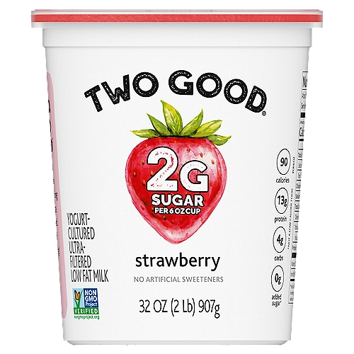 Two Good Strawberry Flavored Greek Lowfat Yogurt, 32 oz