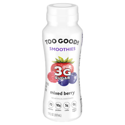 Too Good & Co. Mixed Berry Cultured Dairy Drink Smoothies, 7 fl oz