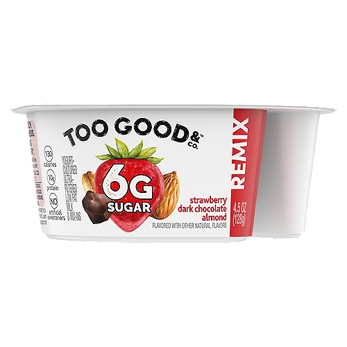 Too Good & Co. Remix Yogurt Cultured Ultra-Filtered Low Fat Milk & Mix-Ins, 4.5 oz