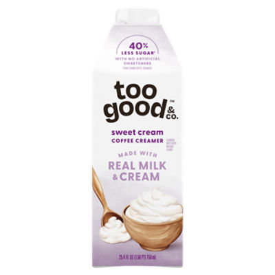 Too Good & Co. Sweet Cream Coffee Creamer, 25.4 fl oz