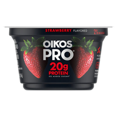 Oikos Pro 20g Protein, Strawberry Yogurt Cultured Dairy Product, 5.3 ounce Cup