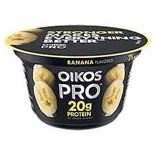 Oikos Pro Banana Flavored Yogurt-Cultured Ultra-Filtered Milk, 5.3 oz