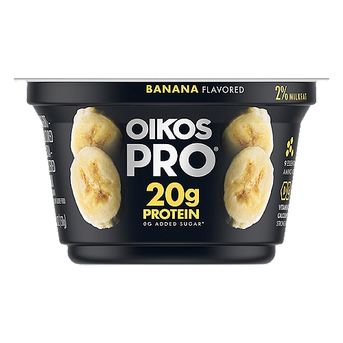 Oikos Pro Banana Yogurt-Cultured Ultra-Filtered Milk, 5.3 Oz.
