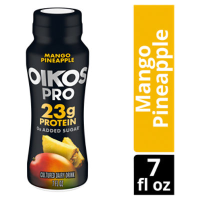 Oikos Pro Mango Pineapple Cultured Dairy Drink, 7 fl oz