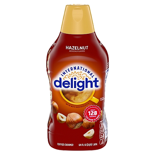 International Delight Hazelnut Coffee Creamer, 64 fl oz
Brimming with smooth, hazelnut flavor, International Delight Hazelnut Coffee Creamer makes your cup of coffee a cause for celebration. This creamer is both gluten- and lactose-free. It makes a great addition to any office or home. Surprise your coworkers or family with a bottle, and watch the room light up with delight.
For over thirty years, International Delight has been making the world a tastier place, one cup of coffee at a time. Our coffee creamers come in over twenty different delicious flavors, including fat- and sugar-free varieties, and we now offer a wide selection of iced coffees, as well. We believe that there's an art to concocting the perfect cup of coffee, and we want every sip you take to be a masterpiece of flavor. Welcome to Creamer Nation.