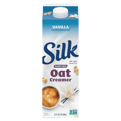 Silk Oat Creamer, Vanilla, Dairy Free, Gluten Free, 32 FL ounce Carton
