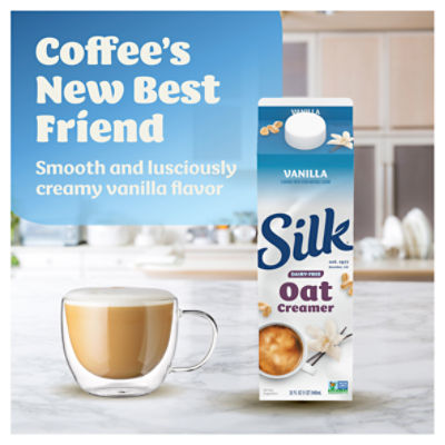 Silk Oat Creamer, Vanilla, Dairy Free, Gluten Free, 32 FL ounce Carton