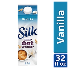 Silk Oat Creamer, Vanilla, Dairy Free, Gluten Free, 32 FL ounce Carton