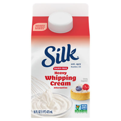 Silk Heavy Whipping Cream Alternative, Dairy Free, Gluten Free,16 FL ounce Carton, 16 Fluid ounce