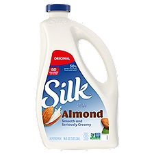 Silk Almond Milk, Original, Dairy Free, Gluten Free, 96 FL ounce Bottle