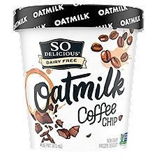 So Delicious Dairy Free Oatmilk Coffee Chip, Non-Dairy Frozen Dessert, 1 Pint
