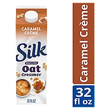 Silk Oat Creamer, Caramel Creme, Dairy Free, Gluten Free, 32 FL ounce Carton