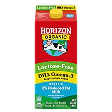 Horizon Organic DHA 2% Lactose-Free Milk, Half Gallon, 64 Fluid ounce