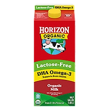 Horizon Organic DHA Whole Lactose-Free Milk, Half Gallon