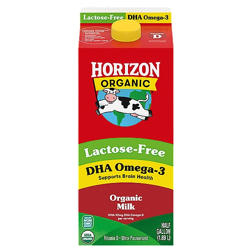Horizon Organic DHA Whole Lactose-Free Milk, Half Gallon