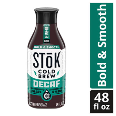 STōK Cold Brew Decaf Un-Sweet Black Coffee Beverage, 48 fl oz